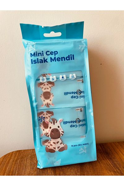 Elit Eli̇t81 Tiny Wet Pocket Wipes (Blue) 8X8 64 Pcs