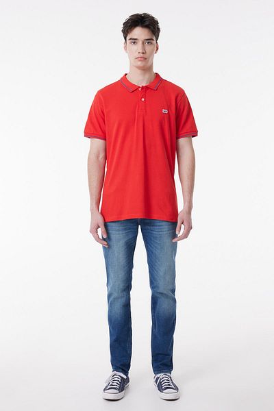 Lee Ss κοντομάνικο Polo T-s Κόκκινο ανδρικό κοντομάνικο μπλουζάκι