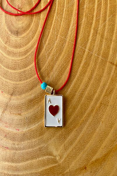 Shepidi Red Rope Mug as Slide Lock Knitted Necklace