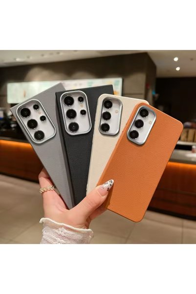ProNorth Samsung Galaxy S23 Fe Compatible Case Leather Look Silicone Cover