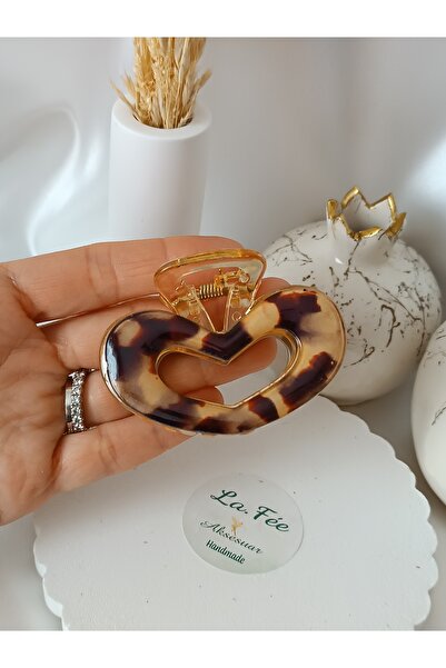 La fee aksesuar Leopard Print Women's Buckle Latch Hairpin