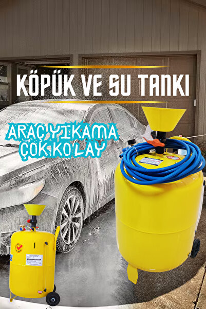 Genel Markalar 100 Litre Köpük Tankı Sıvı Püskürtme Basınçlı Kompresör Oto Yıkama Seti