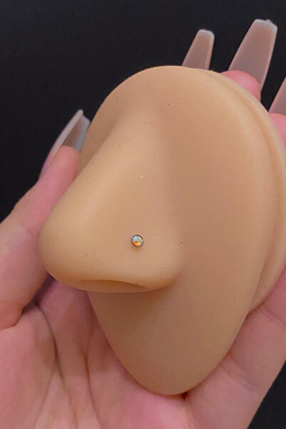 Blisse Piercing Spiral Kıvrımlı Renkli Zirkon Taşlı Çelik Hızma/6mm Bar/0.8mm...