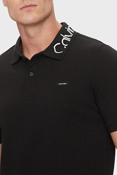 Calvin Klein Streç Pamuklu Regular Fit Düğmeli Polo Yaka T-shirt K10k114474