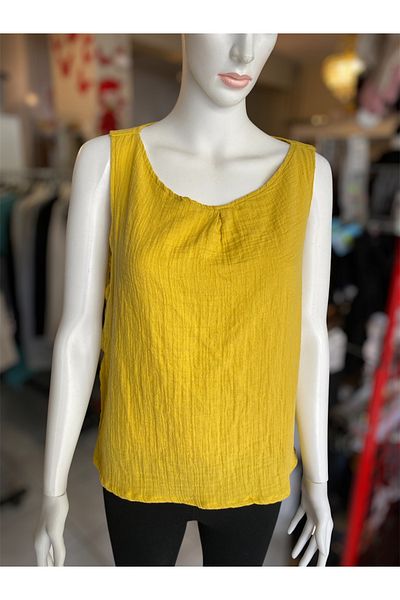BİLGENS BUTİK Women's Summer Cotton Authentic Button Detailed Blouse