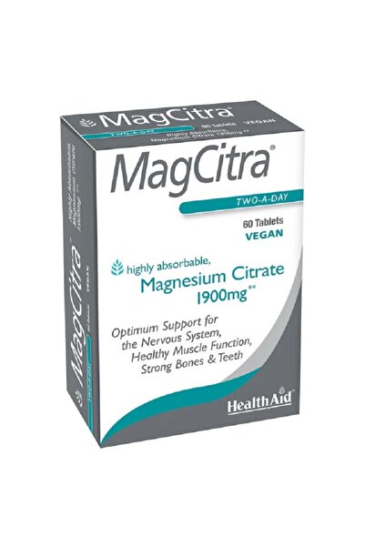 Health Aid ماجسيترا مغنيسيوم 1900 ملغ 60 قرصًا