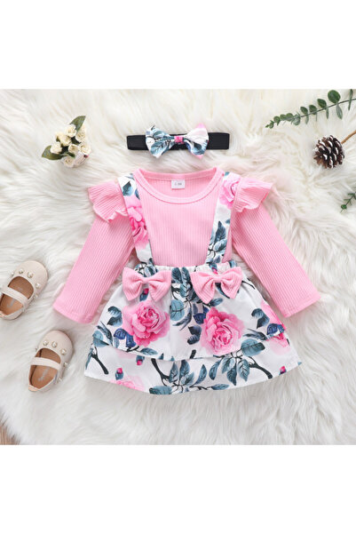 Superbaby Floral sundress with bodysuit for little girls