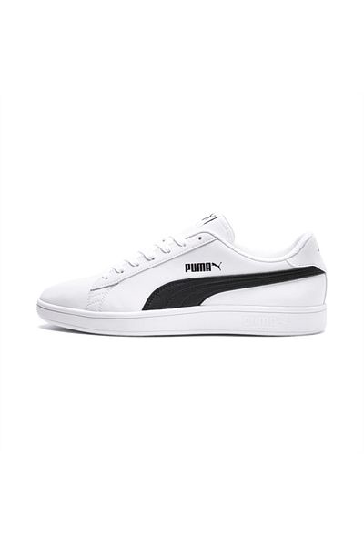 Puma Ανδρικά λευκά αθλητικά παπούτσια Smash V2 Buck (365160-07)