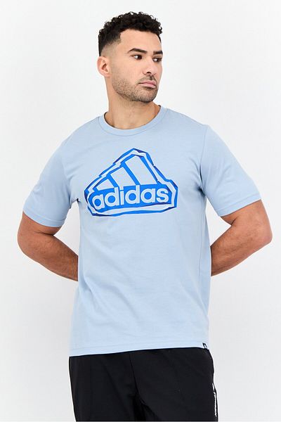adidas Men Sportswear Fit Short Sleeve Outdoor T-shirt, Blue