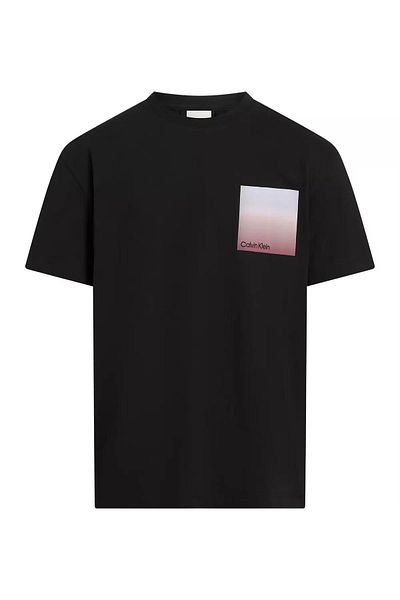 Calvin Klein Men's Back Section Line and Text Patterned T-Shirt K10K114164-Yaf