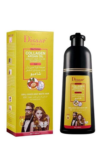 Disaar Collagen and Argan Shampoo for Golden Hair Dyeing 400 ml