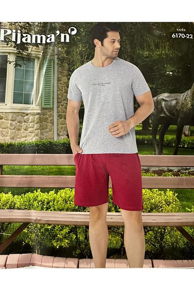 Pijaman Summer Cotton Men's Pajama Set