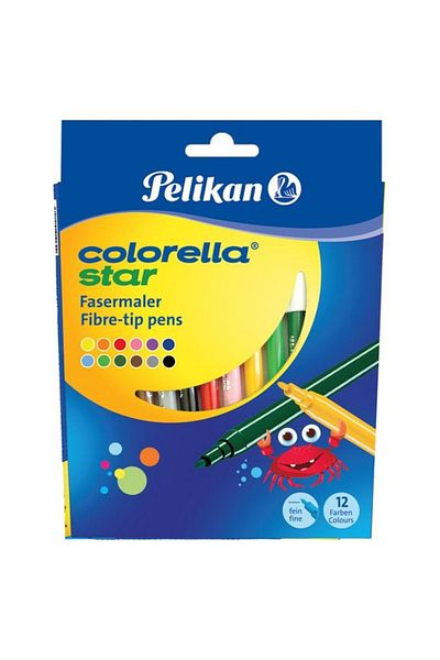 Pelikan Felted Crayons Colorella Cardboard 12 Colors C302