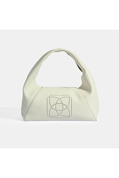 Desa Kadın Beyaz Logo Baskılı Deri Omuz Çantası