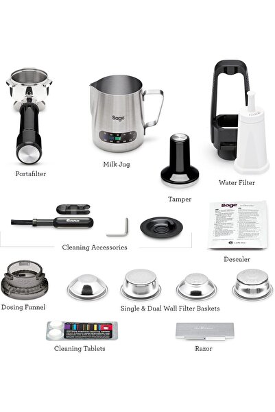 Sage Bean to Cup Coffee Machine with Grinder and Milk Frother, Black SES875BTR2EEU1