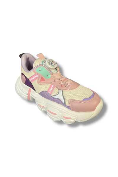 İdeal Cool Rex Girls' Mechanical Lace-up Mesh Very Comfortable Casual Sneakers