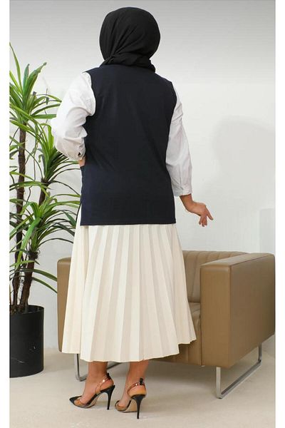 Kuraff Giyim Mother's Day Special Short Mother's Combed Cotton Fabric Vest