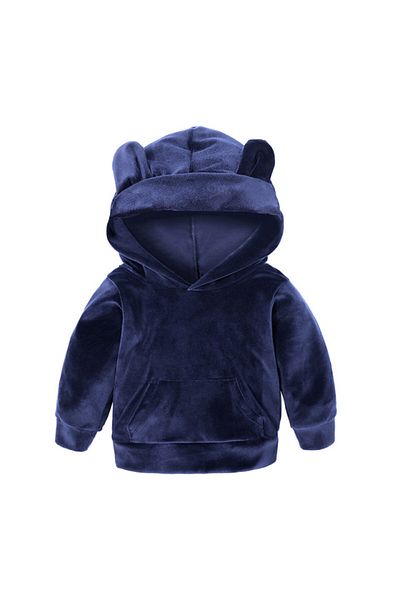 Superbaby Trening bleumarine din catifea pentru bebelusi
