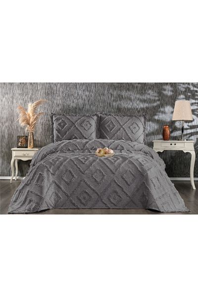 Sivalde Harmony Anthracite Double Chenille Pique Set