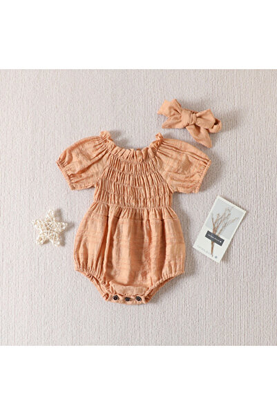 Superbaby Cream bodysuit with matching headband - Lylly