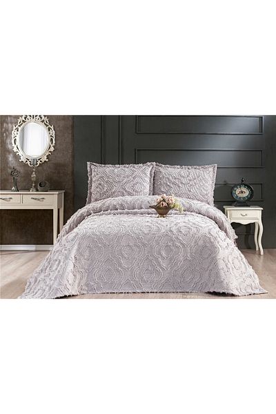 Sivalde Hercai Gray Double Chenille Pique Set