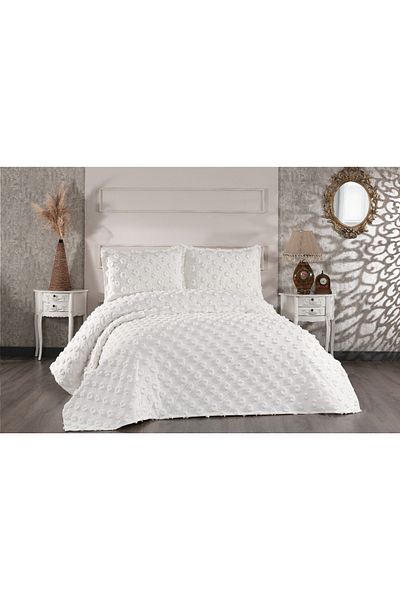 Sivalde Hayal Cream Double Chenille Pique Set