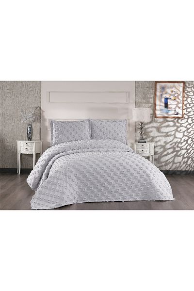 Sivalde Hayal Gray Double Chenille Pique Set