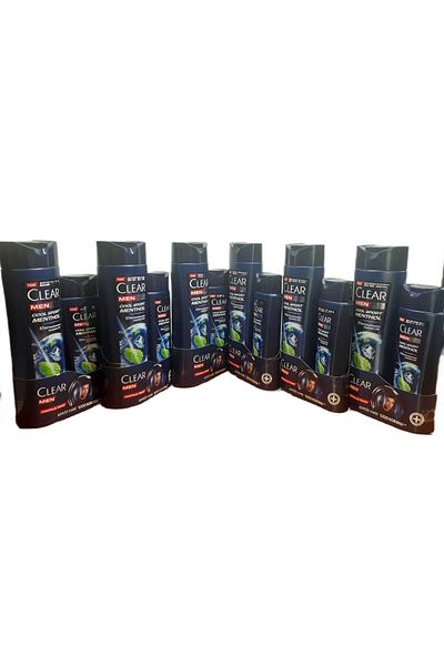 Clear Men Cool Sport Menthol Anti-Dandruff Shampoo 350 ml +180 ml Set of 2 X 6 Pieces