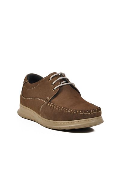 AYAKMOD Gray Nubuck Genuine Leather Men's Casual Shoes 126 m