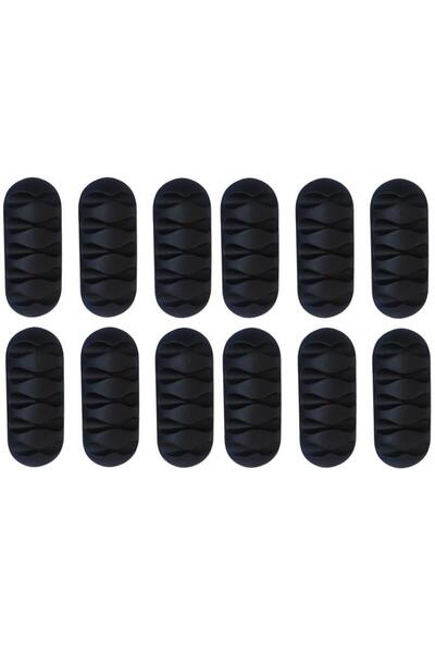 3B Trend Set of 12 5 Channel Cable Holder Organizer Fixer