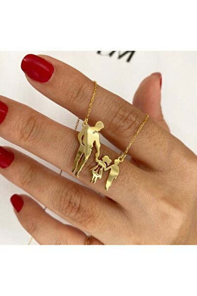 simurg jewellery Gümüş Baba-Kız-Erkek Çocuk Kolye