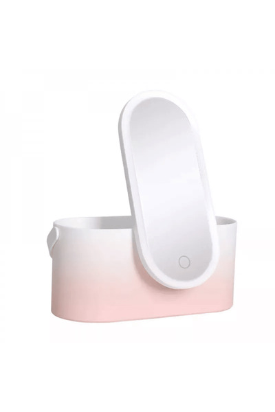 1st First Portable LED Lighted Makeup Mirror for Cosmetic Storage