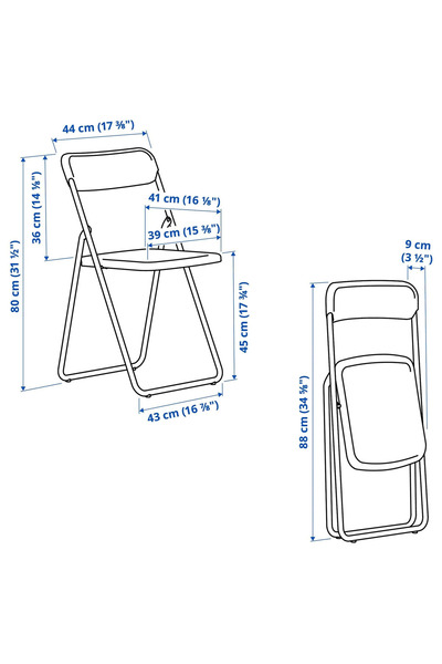 IKEA VIHALS katlanır sandalye mutfak sandalyesi