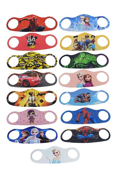 jetfast 10 Pcs Cartoon Heroes Children's Mask