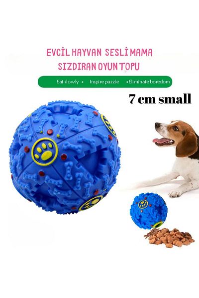 3B Trend 7 Cm Dog Play Ball Toy with Sound, Food Bowl and Reward Food