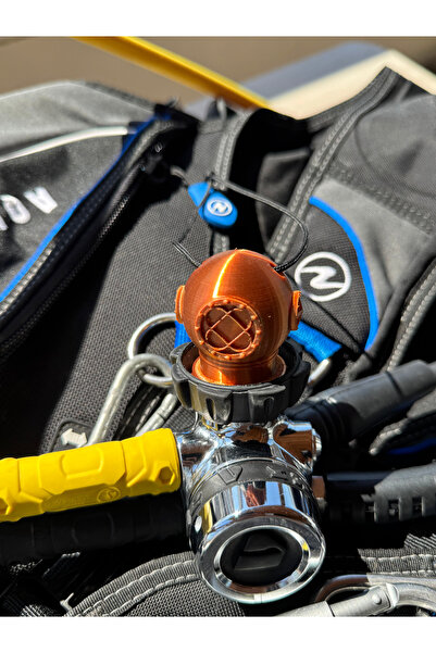 Scuba 1. Kademe DIN Regülatör Toz Kapağı MARK 5 Model Antik Altın RFT