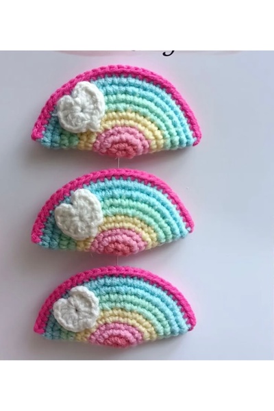 BY DİLEK ÇETİN ACCESSORY Cataramă cu figuri de curcubeu (2 bucăți)