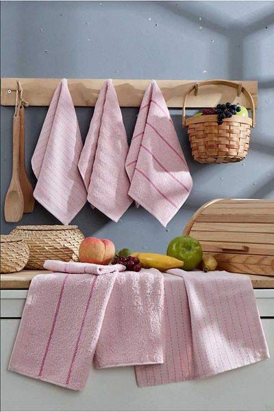 Mira Home Σετ 6 Πετσέτες Κουζίνας Προσώπου Sophia 30 X 50 cm