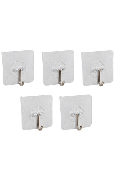 3B Trend Super Strong Adhesive Water Resistant Transparent Hanger Set of 5