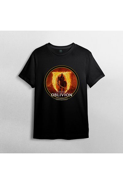Pixxa The Elder Scrolls Oblivion Unisex 100% βαμβακερό μπλουζάκι με λαιμόκοψη μοντέλο 1