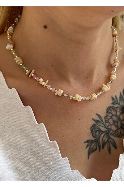 takıtarzım Beaded Women Natural Stone Necklace