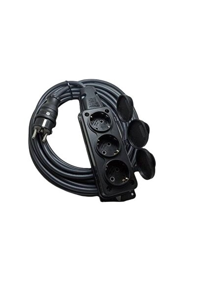 Genel Markalar 20 Metre 3x2,5 mm Ttr Kablolu Kauçuk 3'lü Grup Priz Uzatma Kab...