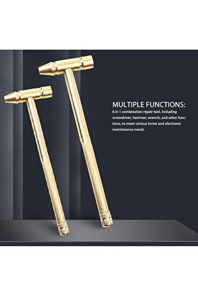 Busstier 5’i 1 Arada Mini Tornavida Çekiç Seti – Taşınabilir Çok Fonksiyonlu Cep Tamir Aleti