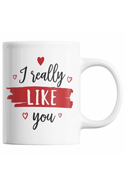 OEM Cană albă personalizată „Îmi place foarte mult de tine”, INOVATIX®. 330ml