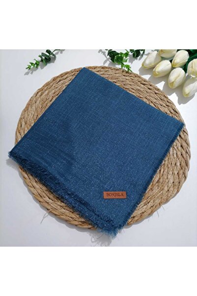 Bonjela - Tek Renk Simli Eşarp ms851