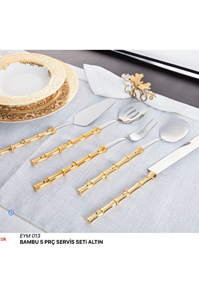 ROY KING BAMBU 5 PRÇ SERVİS SETi ALTIN