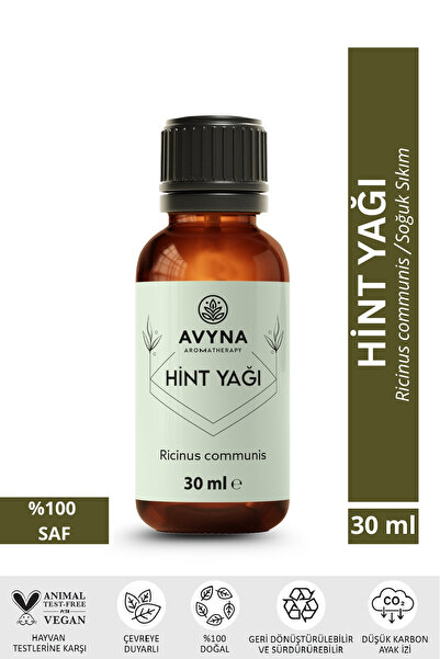 AVYNA Hint Yağı ( Yoğun Kıvamlı Yağ ) 30 ml Soğuk Sıkım %100 Saf Ve Doğal (CASTOR OİL)
