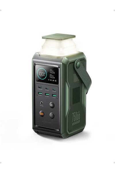 Joyroom "JOYROOM JR-PBF10: 75000mAh, 100W fast charging, 6 ports, retractable light, SOS alarm."