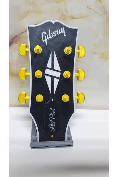 Kidkodbot 3D Baskı Gibson Les Paul Gitar Sapı Görünümlü Anahtar Askısı