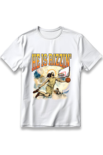 EZG Business Μπλουζάκι HE IS RIZZIN, Unisex, 100% Βαμβακερό, Άνετο, Κανονικό ...